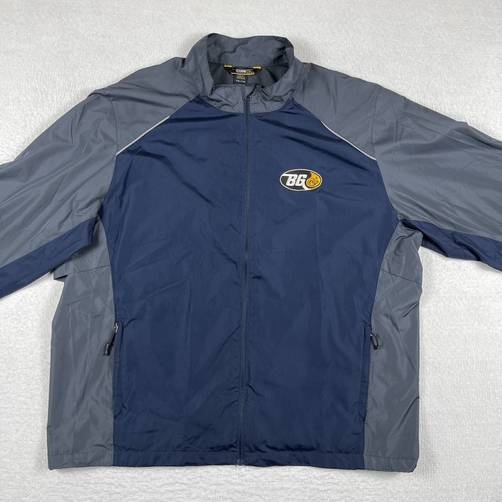 BG Jacket Mens XXL Blue Gray Full‎ Zip Vented Windbreaker Automotive Mechanic - Picture 16 of 16